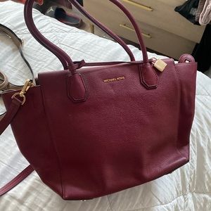 Michael kors burgundy bag